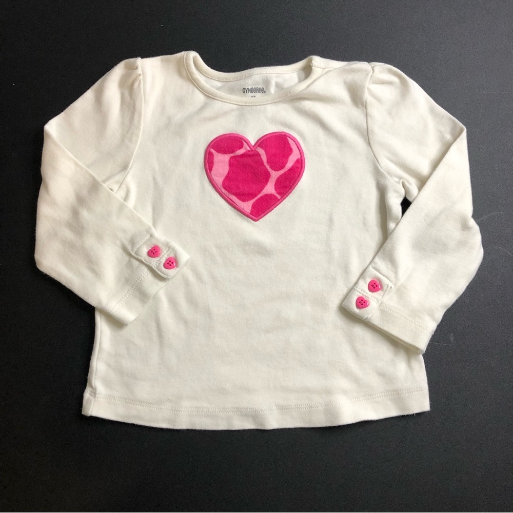 Gymboree Loveable Giraffe Heart Tee Size  2T